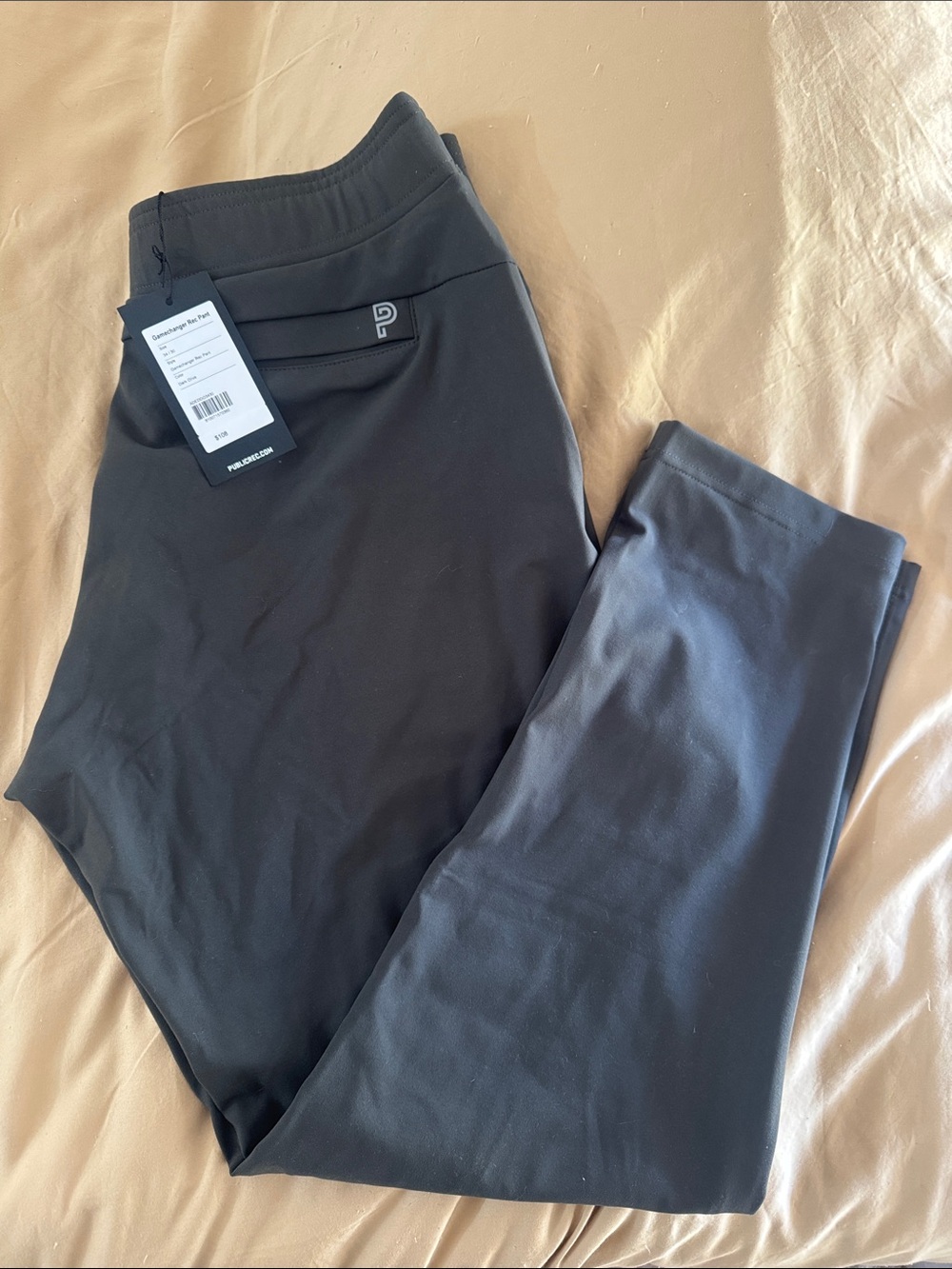 Public Rec olive green Performance joggers with Logo